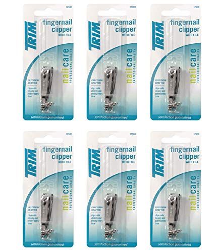 Trim Nailcare Fingernail Steel Clipper with File, Item Number 12500 (Pack of 6)