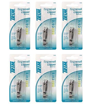 Trim Nailcare Fingernail Steel Clipper with File, Item Number 12500 (Pack of 6)