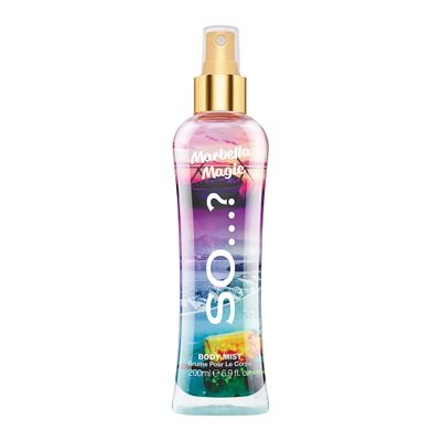 So? Marbella Magic Body Mist Fruity Floral Body Spray- Perfume with Mango, Vanilla, Musk Notes - Gifts for Women - 6.9 oz