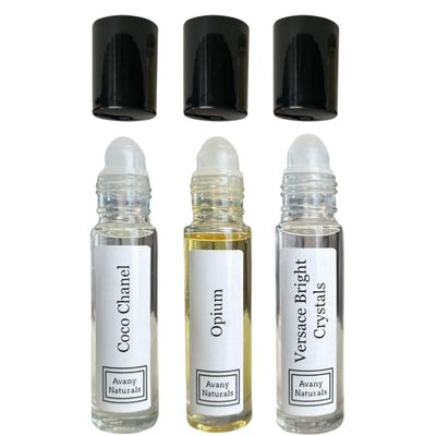 Avany Naturals 3 Pc Womens Gift Set, Fragrance Oil For Women, Roll On Body Oil, Perfume Samples, Fragrance Oil, Gift For Her, Perfume Oil Sampler, Gift Box (Sexy)
