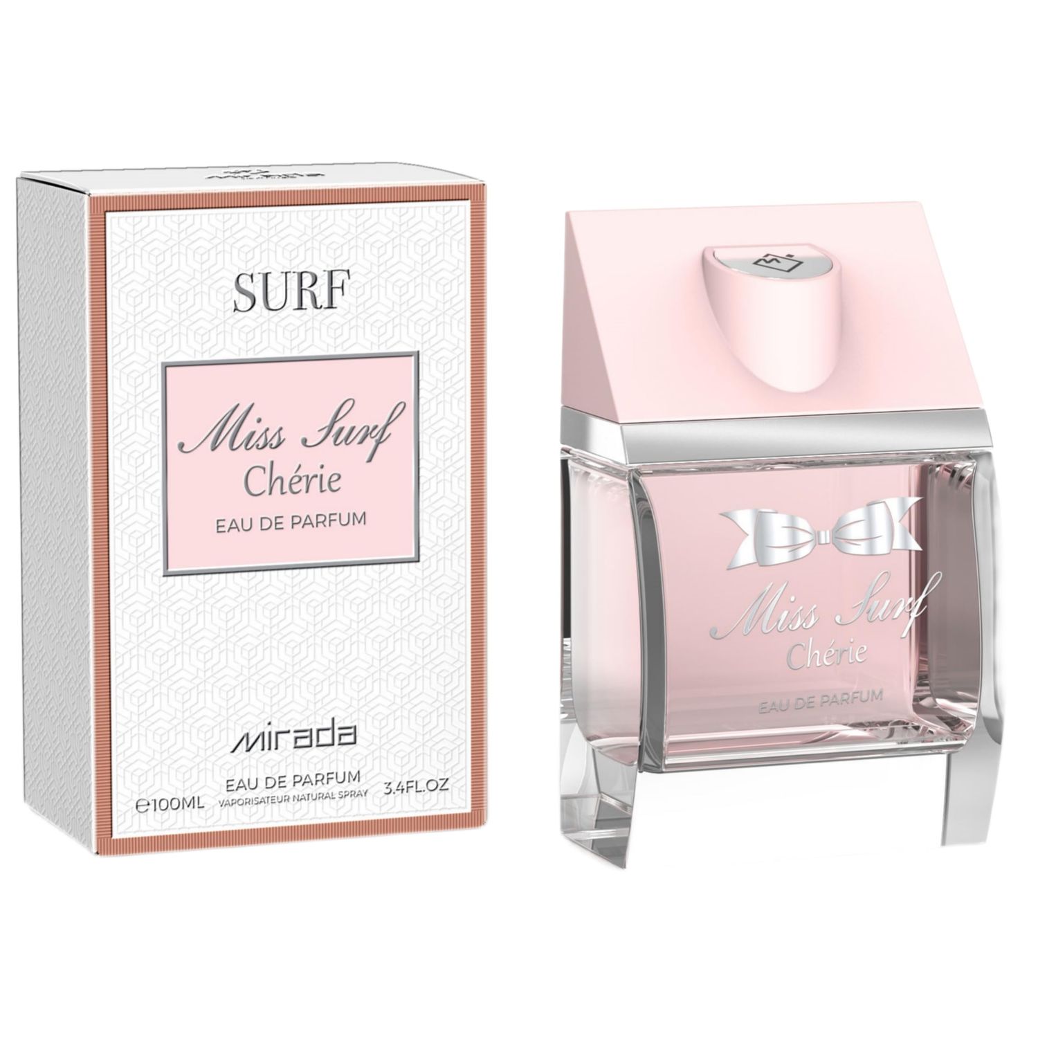 MIRADA Miss Surf Chrie, Womens Eau de Parfum (EDP) 3.4 FL. Oz (100ml), Womens Perfume with Notes of Strawberry, Mandarin Orange, Jasmine, Rose, Patchouli, Sandalwood, Amber, Oakmoss, Vetiver