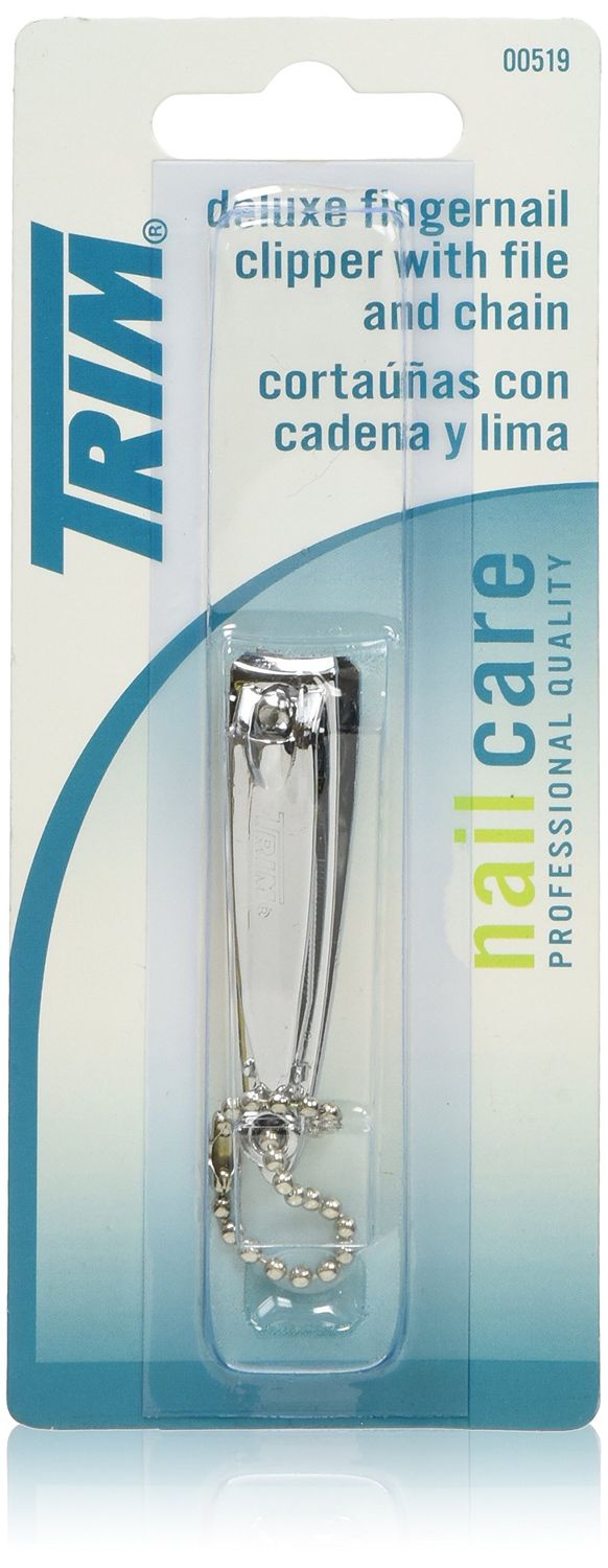 Trim Fingernail Clipper W/FileChain