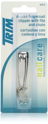 Trim Fingernail Clipper W/FileChain