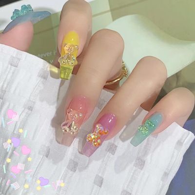 Major Dijit 3D Mix Assorted Color Nail Charms Acrylic Multi Cute Nail Art Charms Hollow Candy Jewelry Nail Supplies for Nail Art Design DIY Crafts Accessories (Colorful Candy)