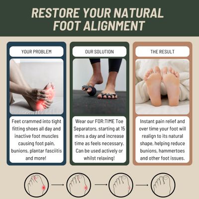 Toe Spacers - Bunion Corrector for Women &amp; Men, Toe Separators for Women, Toe Spacers Men, Hammer Toe Straightener, Bunion Relief, 1 Pair Silicone Gel Toe Separators (Black, 1)