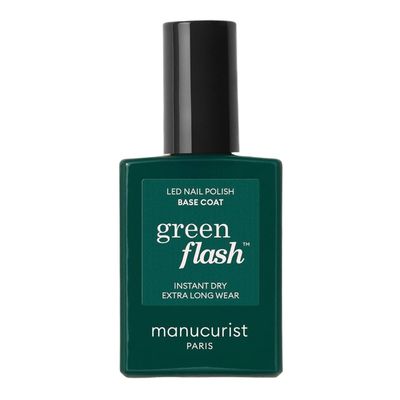 Manucurist Green Flash Base Coat - LED Gel Nail Polish Base Coat - 12-Free - 84 Bio-Sourced Ingredients - Made in France - 0.5 fl oz Bottle