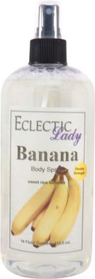 Eclectic Lady Banana Body Spray, Double Strength, 16 ounces, Body Mist for Women with Clean, Light &amp; Gentle Fragrance, Cologne with Soft, Subtle Aroma For Daily Use