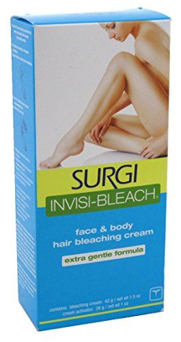 Surgi Invisi-Bleach Face &amp; Body Hair Bleaching Cream 1.5 oz ( Pack of 3)