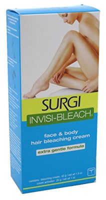 Surgi Invisi-Bleach Face &amp; Body Hair Bleaching Cream 1.5 oz ( Pack of 3)