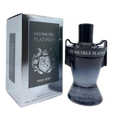 Invincible Platinum Mens Cologne 3.4 Fl. Oz. Eau de Toilette Spray