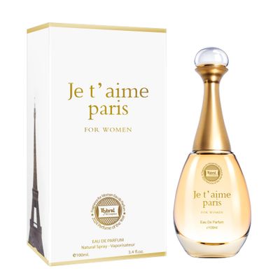 Hybrid &amp; Company Women Je TAime Paris Pour Femme Eau De Parfum Natural Spray Vaporisateur 3.4 Fl Oz