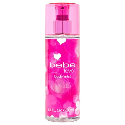 Bebe Love Body Mist 8.4 Fl Oz - Body Spray for Women - Floral Fruity Long-Lasting Fragrance Mist - Romantic Scent with Sicilian Lemon, Redcurrant, and Pink Freesia