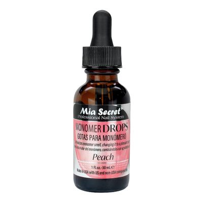 Mia Secret Monomer Drops - Peach Scent - 1oz - Odor Neutralizer - Liquid Acrylic