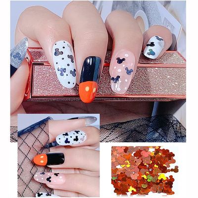Multicolored Nail Glitter Sequins 3D Sparkle Flakes Nail Art Accessories Acrylic Glitters Powder Stickers Designs for Women Girls - DIY Craft Decorations