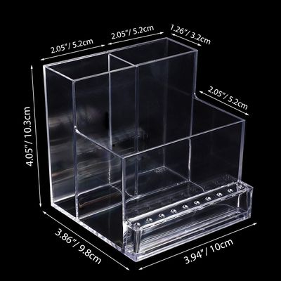 Noverlife 10 Holes Mini Nail Drill Machine &amp; Bits Storage Box, Transparent Nail Drill Grinding Bit Organizer, Plastic Nail Drill Tool Displayer Holder Case (Not Included Nail Drill Machine &amp; Bit)