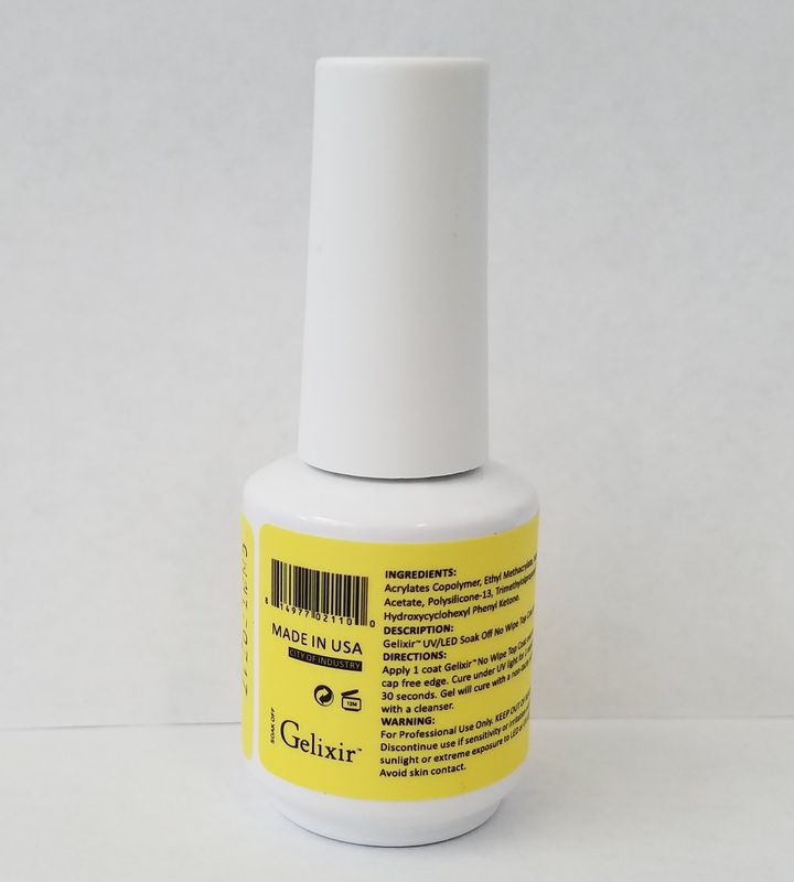GELIXIR - Soak Off Gel No-wipe Top Coat - .5 Oz / 15 mL
