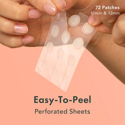 Rael Pimple Patches, Miracle Invisible Spot Cover - Hydrocolloid Acne Patch, Treatment for Breakouts, Absorbs Zits &amp; Blemish, Korean Skin Care, 2 Sizes (72 Count)