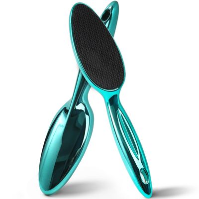 HovuuTuig Glass Foot File, Foot Scrubber for Hard Skin Remover - Foot Callus Remover, Pedicure Tools for Feet Dead Skin, Foot Care for Women and Men, Gentle Effective Heel Scraper (Metallic Green)