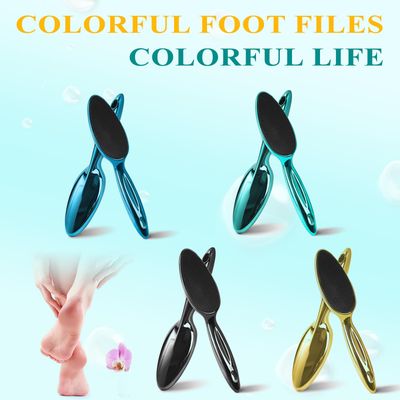 HovuuTuig Glass Foot File, Foot Scrubber for Hard Skin Remover - Foot Callus Remover, Pedicure Tools for Feet Dead Skin, Foot Care for Women and Men, Gentle Effective Heel Scraper (Metallic Green)