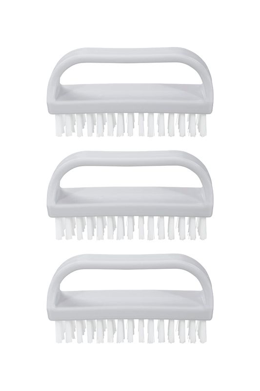 Nail Brush for Cleaning Fingernails, Nail Scrubber Brush, Toe Foot Hands Fingernail Brush Cleaner- Small Scrub Brush- All-Purpose Stiff Cleaning Brush for Home, Kitchen, Work, (3)