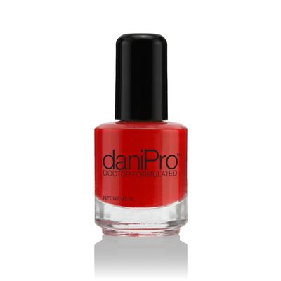 daniPro Doctor Formulated Nail Polish, 0.5 oz First Kiss - Bright Red Fingernail Polish &amp; Toenail Polish with Undecylenic Acid, Biotin &amp; Vitamins - Vegan Formula for Healthy Nails