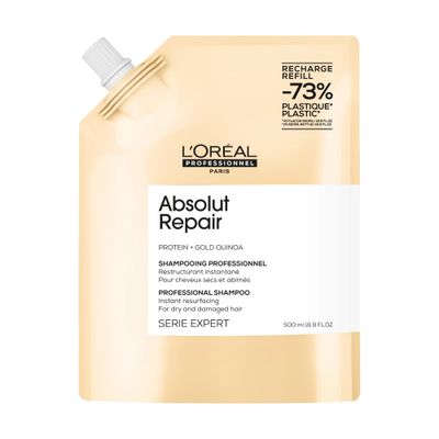 LOral Professionnel Paris Absolut Repair Shampoo - Protein Hair Treatment For Dry Damaged Hair, Repairs Damage &amp; Provides Shine, With Quinoa &amp; Proteins, 16.91 Fl Oz