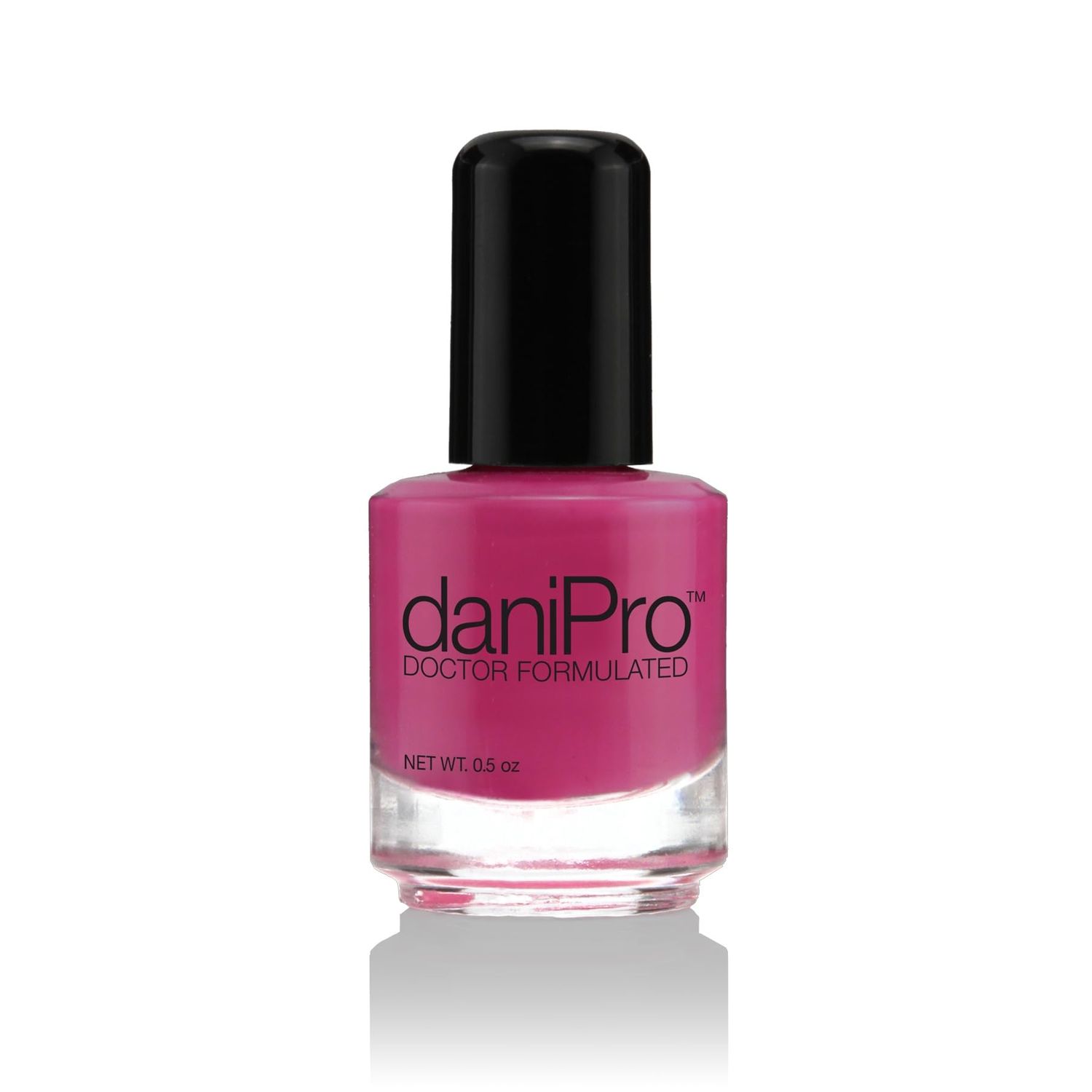 daniPro Doctor Formulated Nail Polish Lovely Lady deep pink Fingernail Polish &amp; Toenail Polish, 0.5 oz with Undecylenic Acid, Biotin &amp; Vitamins - Vegan Formula for Healthy Nails - Made in the USA