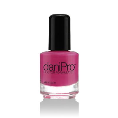 daniPro Doctor Formulated Nail Polish Lovely Lady deep pink Fingernail Polish &amp; Toenail Polish, 0.5 oz with Undecylenic Acid, Biotin &amp; Vitamins - Vegan Formula for Healthy Nails - Made in the USA