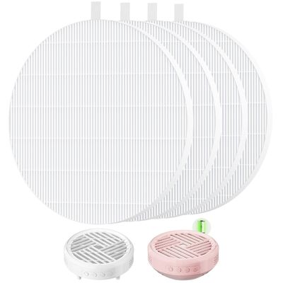 4 Pack HPro Nail Dust Collector Replacement Filter Compatible with MelodySusie Nail Dust Collectors, Models HPro/SProR, Attach 99 of Nail Dust, Reusable and Easy to Clean Nail Tool, White