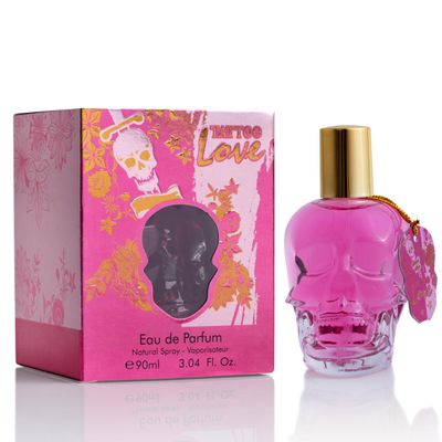 Tattoo Love Eau De parfum for Women - Floral Fruity Fragrance - Top Notes of Tropical Mango, Wild Strawberries &amp; Juicy Grapefruit - Perfume Suitable For All Occasion - Elegant 100ml Bottle