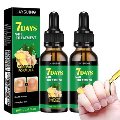 Ginger Nail Growth Serum, 7 Days Nail Treatment, Ginger Nail Treatment, Ginger Cuticle Care Oil for Strengthen &amp; Promote Nail Growth (2Pcs)