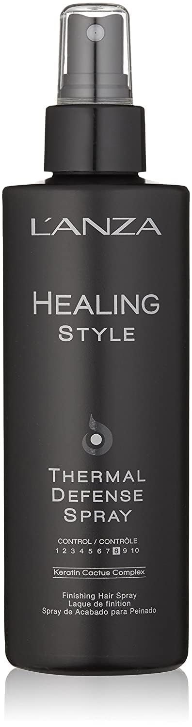 LANZA Healing Style Thermal Defense Spray with Strong Hold Effect - Eliminates Frizz, Detangles and Boosts Hairs Shine, With UV and Heat Protection to prevent sun and styling damage (6.8 Fl Oz)
