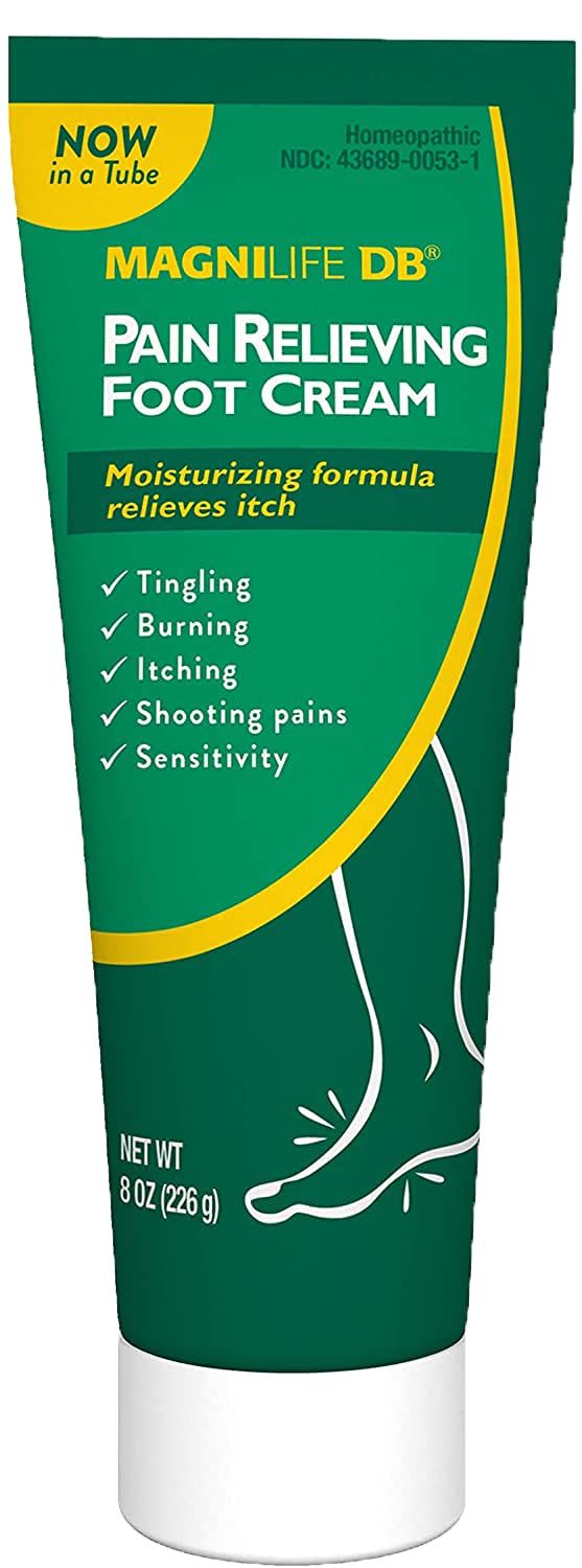 MagniLife DB Foot Cream, Calming Relief for Burning, Tingling, Shooting &amp; Stabbing Foot Sensations - Soothes Dry, Cracked, Itchy, Sensitive Skin (8 oz Tube)