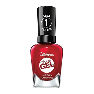 Sally Hansen Miracle Gel, Rhapsody Red, Long Lasting, Gel-Like Formula, No UV Lamp Needed, Opaque, Shiny Red Nail Polish