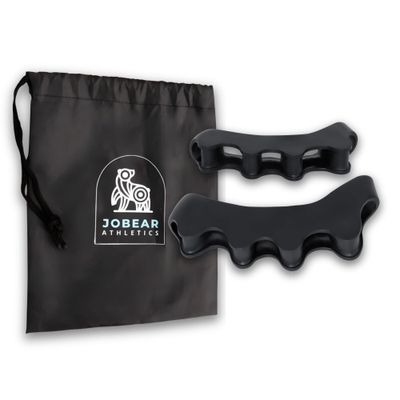 JOBEAR Toe Separators for Men &amp; Women with Storage Bag - Toe Spacers for Foot Health and Bunion Relief - Correct Toes - Correct Foot - Bunion Pain - Plantar Fasciitis (Black)