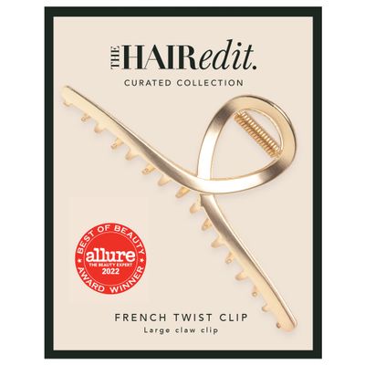 The Hair Edit French Twist Claw Clip - Large Gold Metal Loop Jaw Clip