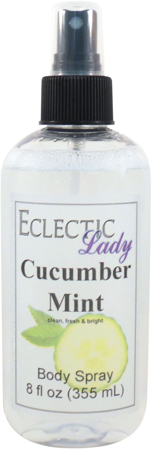 Eclectic Lady Cucumber Mint Body Spray, 8 ounces, Body Mist for Women with Clean, Light &amp; Gentle Fragrance, Cologne with Soft, Subtle Aroma For Daily Use