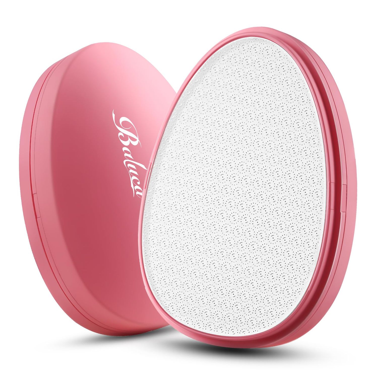 BALUCA Glass Foot File Callus Remover - Foot Rasper with Protective Cover, Nano-Glass Foot Scrubber for Dead Skin, Professional Pedicure Tool for Home, Salon, and Travel - Pink
