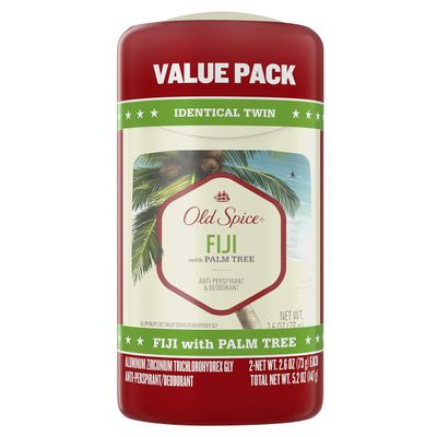 Old Spice Fresher Collection Mens Anti-Perspirant and Deodorant, Fiji Scent - 2.6 Oz Ea, Count 2