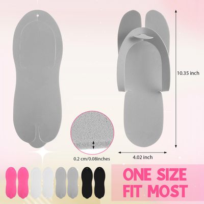 JaGely 100 Pair Disposable Pedicure Slippers Bulk Multicolor Flip Flop for Pedicure Anti Slip EVA Foam Spa Slipper Sandal Disposable Shoe Kit for Women Nail Bath Salon Party Supplies (Neutral Color)
