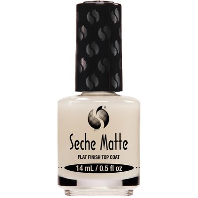 Seche Top Coat, Matte Flat Finish, Mattifying with a Velvet Finish, 0.5 fl oz, 1-pack