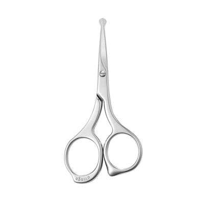 LIVINGO Nose Hair Scissors - Precision Stainless Steel Trimming Scissors with Rounded Tips, Safe and Easy Grooming for Nose, Ear, and Facial Hair