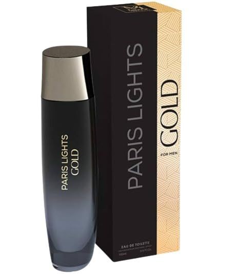 Paris Lights Gold Pour Homme Amber Fougere fragrance for Men (MCH) Eau de Toilette 3.4 Fl. Oz.