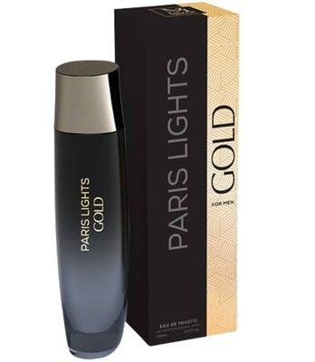 Paris Lights Gold Pour Homme Amber Fougere fragrance for Men (MCH) Eau de Toilette 3.4 Fl. Oz.