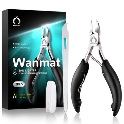 Toe Nail Clipper for Ingrown or Thick Toenails,Toenails Trimmer and Professional Toenail Nipper for Seniors with Stainless Steel Surper Sharp Blades Soft Handle