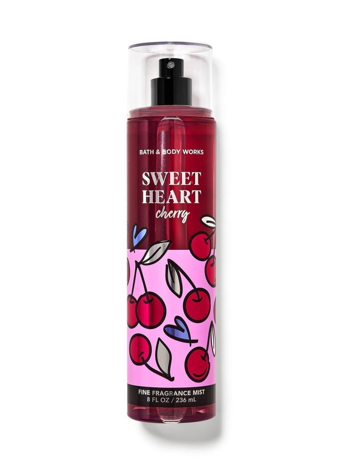 Bath and Body Sweet Heart Cherry Fine Fragrance Body Spray Mist 8 Fl Oz
