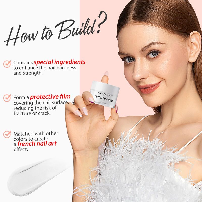AZUREBEAUTY Clear &amp; White Dip Powder Nail Kit, 28g/1Oz 15 Pcs Essential Dipping Build Powder with Basics Dip Powder Liquid Set Top &amp; Base Coat Bond Activator for Beginners Nail Manicure Salon Home