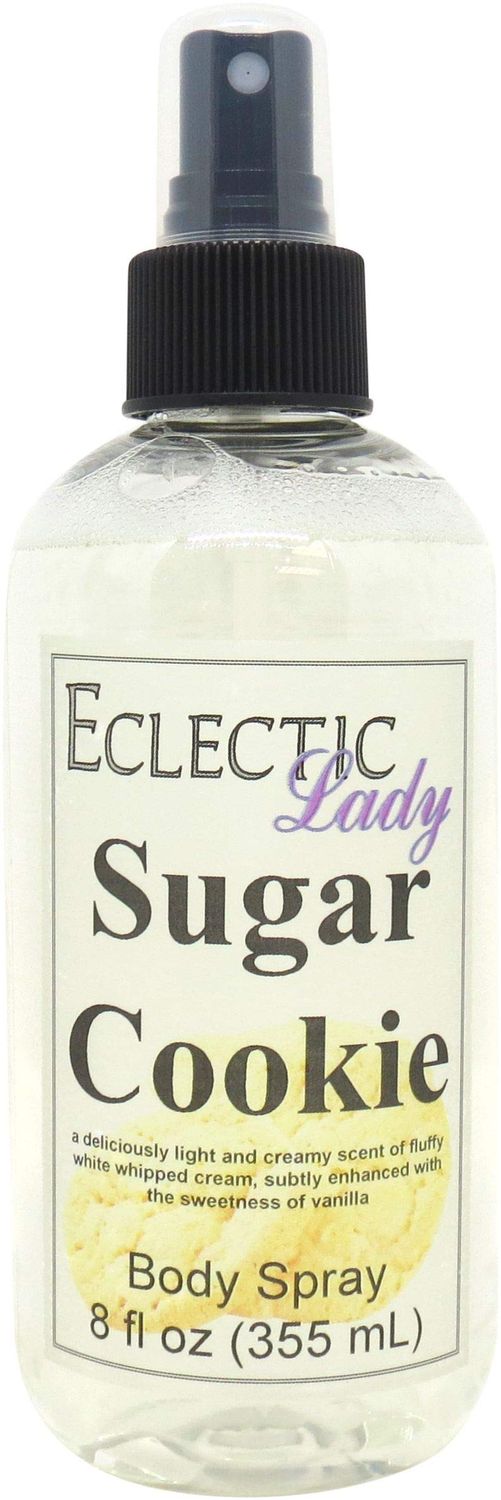 Eclectic Lady Sugar Cookie Body Spray, 8 ounces, Body Mist for Women with Clean, Light &amp; Gentle Fragrance, Cologne with Soft, Subtle Aroma For Daily Use
