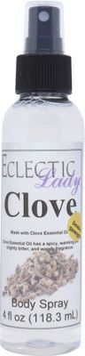 Eclectic Lady Clove Body Spray, Double Strength, 4 ounces, Body Mist for Women with Clean, Light &amp; Gentle Fragrance, Cologne with Soft, Subtle Aroma For Daily Use