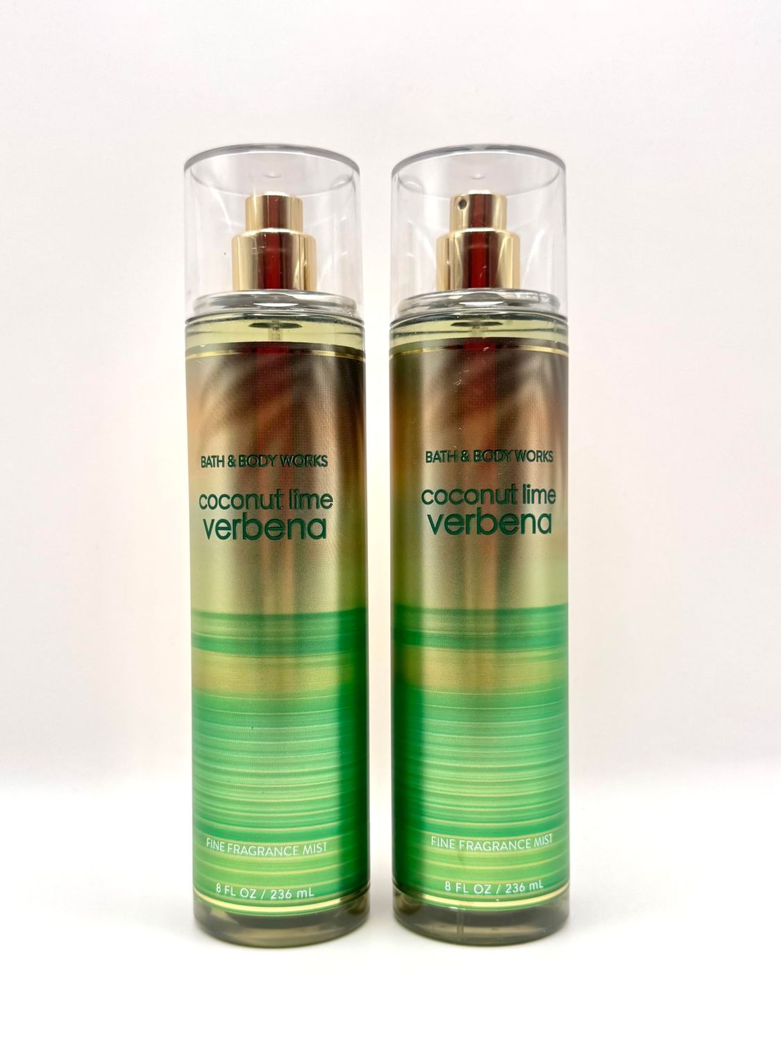 Bath and Body Work Coconut Lime Verbena Fine Fragrance Mist, 8 fl oz, Pack of 2